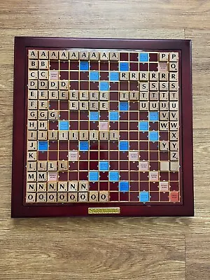 Buy SCRABBLE Deluxe Edition Board Game By Mattel W/ Tiles & Turntable Complete!!! • 37.05£