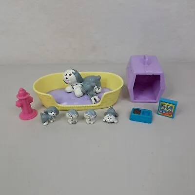 Buy Kenner 90s Littlest Pet Shop Vintage Puppy Sheep Dog And 5 Puppies • 38.01£