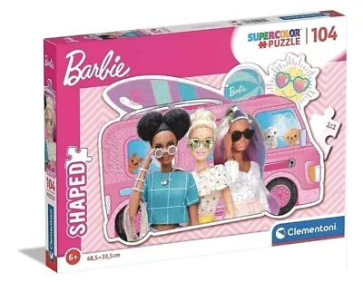 Buy Barbie Clementoni Supercolor Shaped 104 Pieces-Jigsaw Puzzle For Kids  • 10.99£