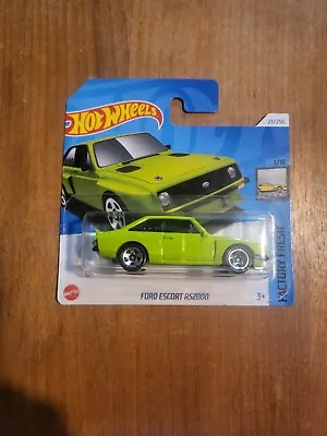 Buy Hot Wheels Ford Escort Rs2000 In Green Short Card 2024 Factory Fresh 1/10 Crease • 4.70£