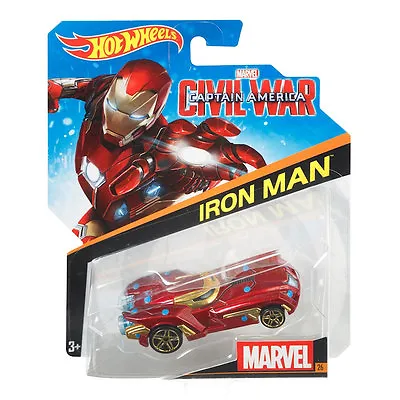 Buy Hot Wheels Marvel Car Civil War 1:64 Scale Die-Cast Vehicle: #26 IRON MAN • 11.99£