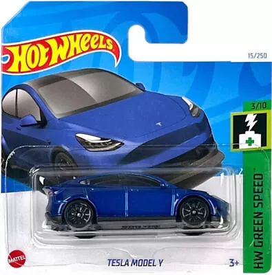 Buy 2024 HOT WHEELS Tesla Model Y 15/250 HW Green Speed 3/10 1:64 HTB80 • 3.69£