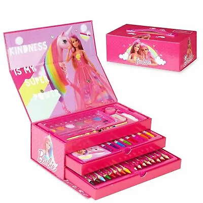 Buy Barbie Art Set, Arts And Crafts For Kids, Colouring Sets For Children, Gifts For • 17.49£