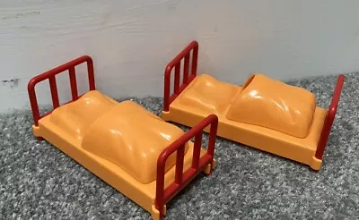 Buy Playmobil Beds - Red Frame With Orange Covers - House Mansion Hospital  • 4.50£