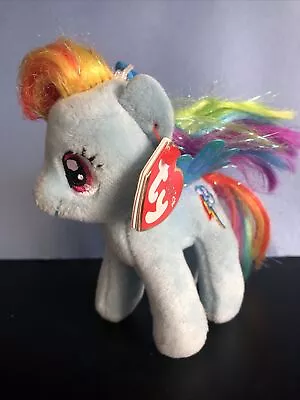 Buy Ty Beanie -My Little Pony Keyring- Rainbow Dash Plush Soft Toy 2014- Bag Clip • 4.75£