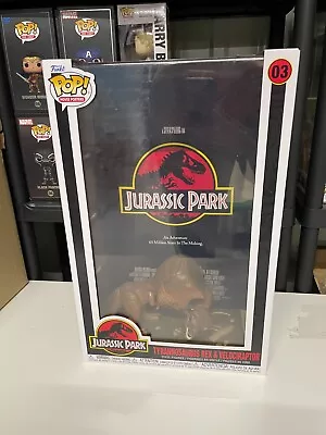 Buy Funko Pop! Movies Jurassic Park Movie Posters Tyrannosaurus Rex Velociraptor #03 • 23.99£