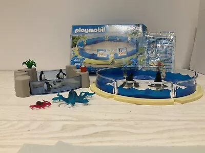 Buy PLAYMOBIL Aquarium With Fillable Water Enclosure 9060,Penguins, Jelly Fish 5926 • 16£