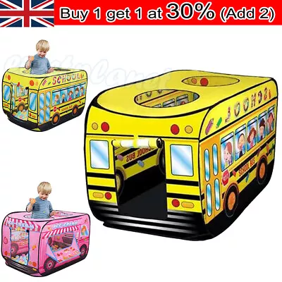 Buy Pop Up Play Tent Kids Playhouse Car Truck Style Tent Play House Christmas Gifts • 11.99£