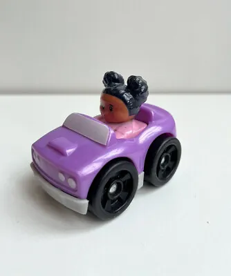 Buy Fisher Price Little People Wheelies Girl In Purple Car Vehicle Mattel • 4£