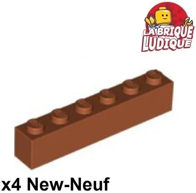 Buy LEGO 4x Brick Brick 1x6 6x1 Dark Orange 3009 NEW • 1.62£