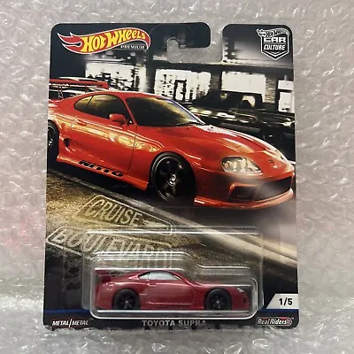 Buy Hot Wheels Premium Toyota Supra RED Car Culture + Posted In Protector Case • 39.99£
