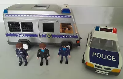 Buy Playmobil Police Riot Van City Action 4023 Police Car 3904 With Working Lights • 12.50£