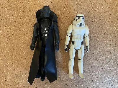 Buy Vintage Kenner Star Wars Darth Vader & Stormtrooper Action Figures 1977 • 12£