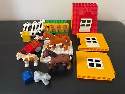 Buy Vintage Bundle LEGO DUPLO Horses Jumps Stable VGC • 12£