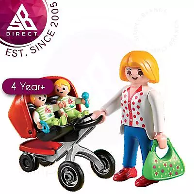 Buy Playmobil City Life Mother With Twin Stroller • 12.95£