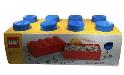 Buy New Lego Blue Storage Brick Large 8 Studs Stackable • 29.89£