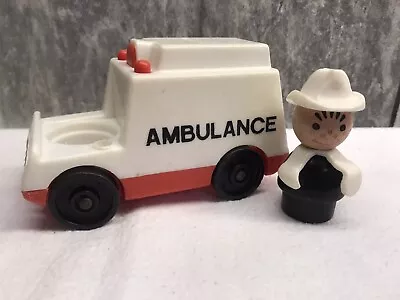 Buy Vintage Fisher Price 1970`s Ambulance With Figure • 4.99£