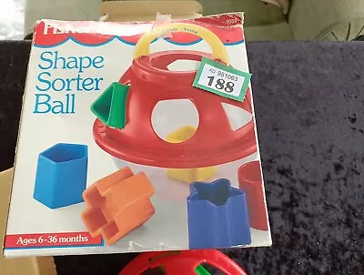 Buy Vintage FISHER PRICE Shape Sorter Ball  Complete With All 6 Original Box  • 14.99£