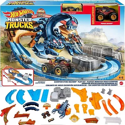 Buy Hot Wheels Monster Truck Scorpion Sting Raceway Race Track Car Ages 4+ New Toy • 155.49£