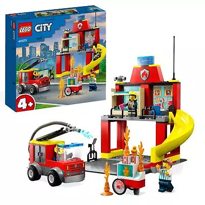 Buy LEGO 60375 City Fire Station And Fire Engine Learning Toys For Kids 4 Plus Years • 23.99£