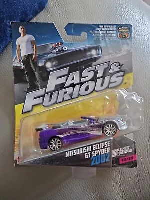 Buy Mattel Fast And Furious 1:55 Mitsubishi Eclipse GT Spyder • 55£