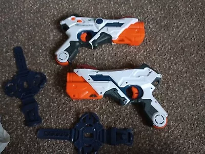 Buy X 2 Nerf Laser Ops Pro Alphapoint Gun With Phone Strap VGUC RRP £50 Plastic • 15.99£