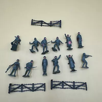 Buy Vintage Marx 1/72 Scale WWII German Plastic Soldiers And Fence • 18.89£
