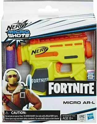 Buy NERF Fortnite Micro AR-L Microshots Dart Firing Toy Blaster & 2 Elite Darts • 11.90£