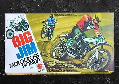 Buy  BIG JIM MATTEL  HONDA ELSINORE MOTORCYCLE  No.7373 1976 ☆ CustomBOX ☆ COMPLETE! • 126.32£