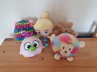 Buy Plush Soft Toy Bundle,Angry Birds,Barbie • 4£