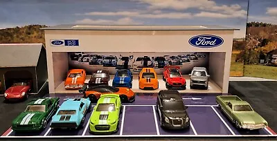 Buy 1:64 Scale Ready Made Building Ford Showroom & Car Park For Hotwheels Garage • 21.75£