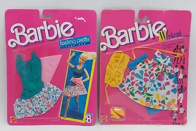 Buy Lot Of 2x Mattel 1988 Barbie Fashions: Weekend Col. 1530 + Feeling Pretty 1523 • 46.21£