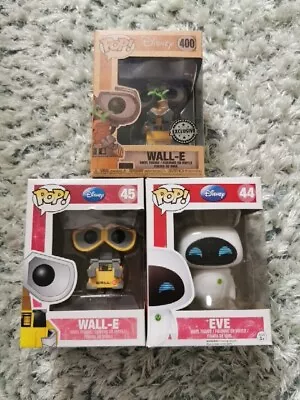 Buy Set Of Three Wall-E Funko Pop Vinyls Eve Disney • 40£
