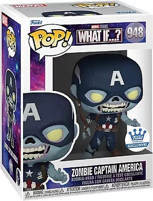 Buy Funko POP! What If...? Zombie Captain America #948 Exclusive Figure Brand New • 9.99£