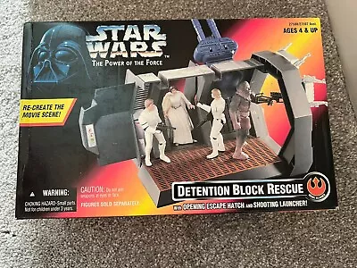 Buy Star Wars Power Of The Force DETENTION BLOCK RESCUE, Kenner 1996 • 7.50£