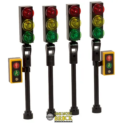 Buy Traffic Lights | City Street Town Road - Pack Of 4 | Kit Made With Real LEGO • 6.99£
