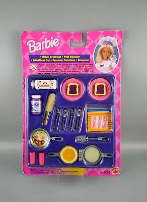 Buy Barbie Makin’ Breakfast Cooking Food Accessories Set New Boxed Mattel 1997 • 24.99£