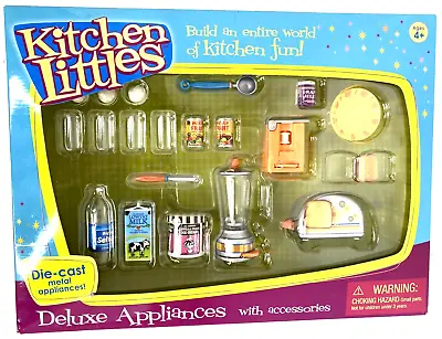 Buy Kitchen Littles Deluxe Appliances W/ Accessories Detailed 21 Pc. Die-cast Metal • 171.09£