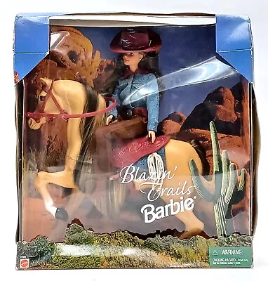 Buy 1999 Blazin' Trails Barbie Doll With Horse / Doll & Horse / Mattel 23888, NrfB • 154.06£