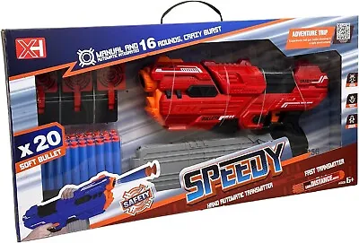 Buy Suprills Kids Hot Fire Shooting Blaster Soft 20 Darts Fire Toy Gun With Electron • 18.99£
