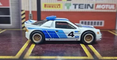 Buy Hot Wheels Ford RS200 In White And Blue - Premium - Loose - From Rally Box Set • 3.25£