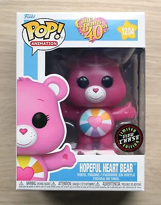 Buy Funko Pop Care Bears Hopeful Heart Bear GITD CHASE + Free Protector • 29.99£
