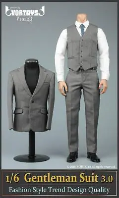 Buy VORTOYS 1/6 Male Gentleman Suit Set For 12'' Action Figure Hot Toys V1022  • 64.79£