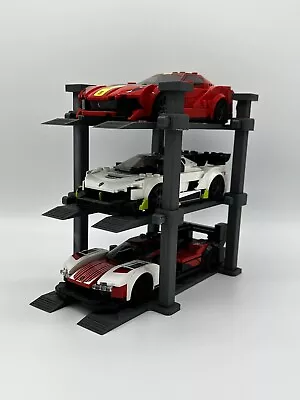 Buy Triple Car Lift Display Stand For Lego Speed Champions Grey  Brand New • 15£