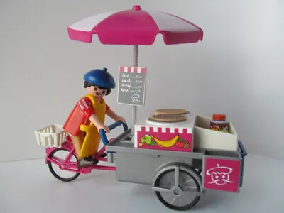 Buy Playmobil Zoo/Dollshouse/Beach Holiday: Crepe Cart & Figure NEW • 11.99£