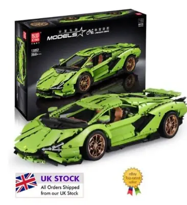 Buy MouldKing 13057s 1:8 Scale 3819Pcs Lamborghini Sian Building Blocks Kids Technic • 118£