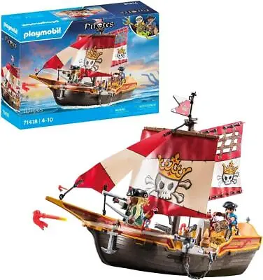 Buy Playmobil Pirates 71418 Pirate Vs. Deeper – Pirate Vessel • 44£