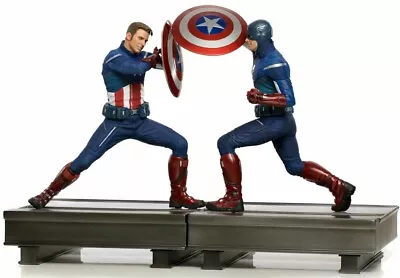 Buy 2012 Vs 2023 MARVEL Avengers Endgame Captain America 1:10 Iron Studios Sideshow • 316.89£