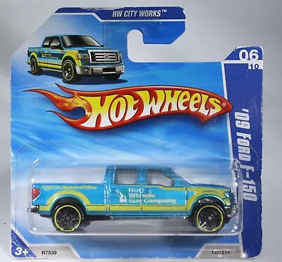 Buy Hot Wheels 09 Ford F-150 Pick Up In Metal Flake Light Blue From HW Works Series • 3.99£