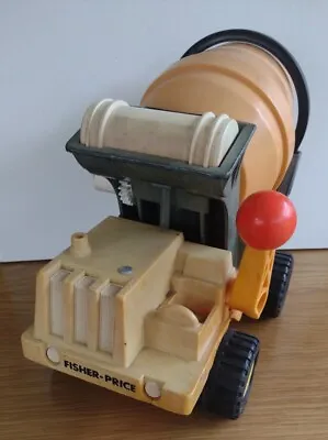 Buy Vintage Fisher-Price Large Tipper Dumper Truck Cement Mixer Digger Toy 1970's • 17.49£